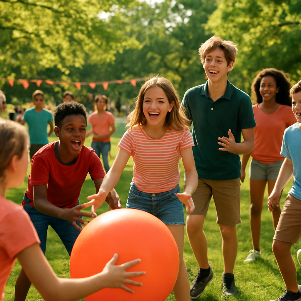 Children and youth enjoying an organized recreational activity